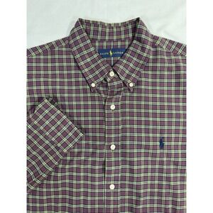 Polo Ralph Lauren Mens Size XL Tartan Plaid Long Sleeve Button-down Mens Shirt